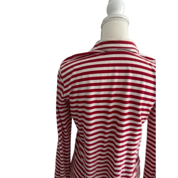 AMINA RUBINACCI Napoli Red Striped Long Sleeve Top Size IT 44 US 8 - Picture 9 of 10